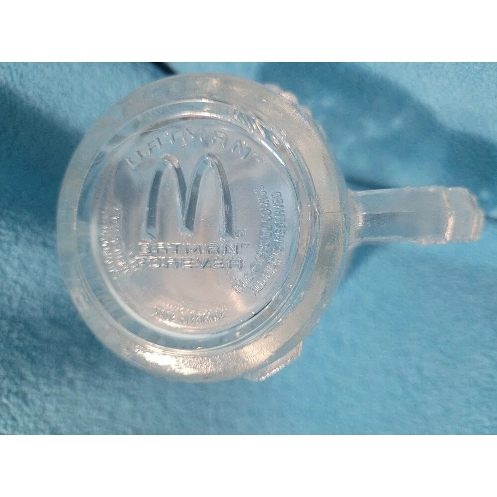 Vintage McDonalds 1995 Batman Forever The Batman Mug Glass 3D Cup DC Comics